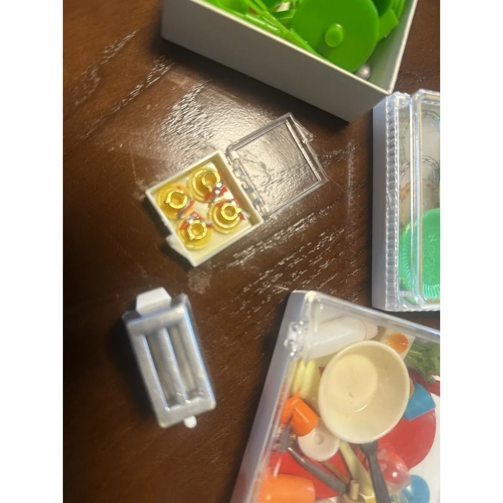 Dollhouse Plastic Cookware, Plates, Toaster, & Coffee Cups Lot